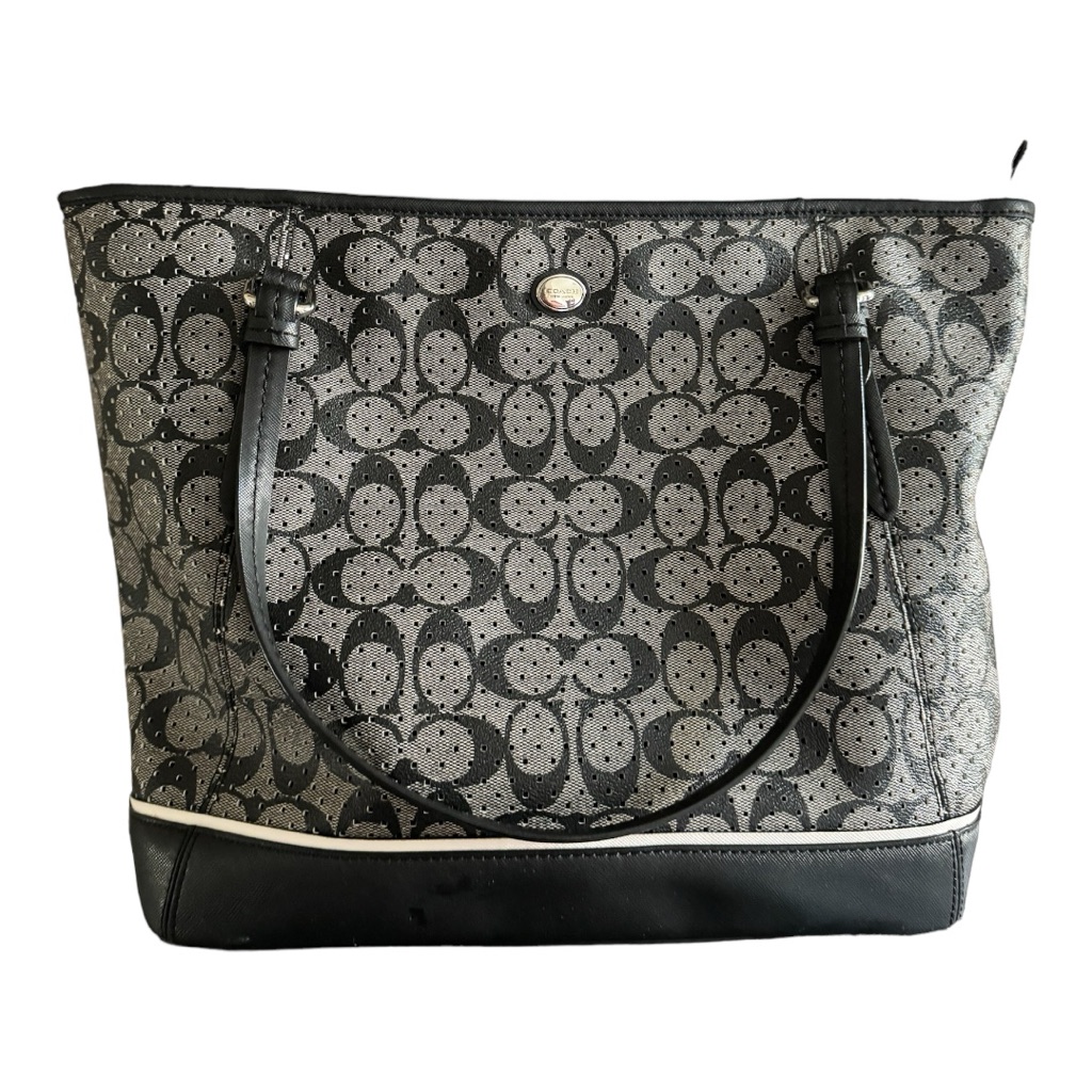 Coach Peyton Perforated Pvc Zip Top Tote